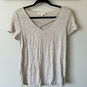 Short sleeved top, small, neutral color